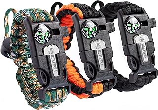 Best survival bracelet with paracord whistles